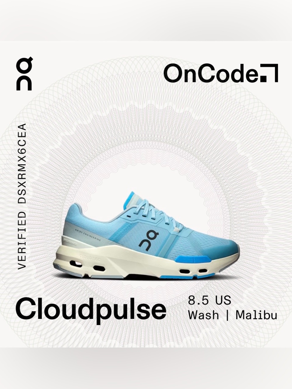 On Running Cloudpulse Sneakers, Women's 8.5 Light Blue - Picture 7 of 7